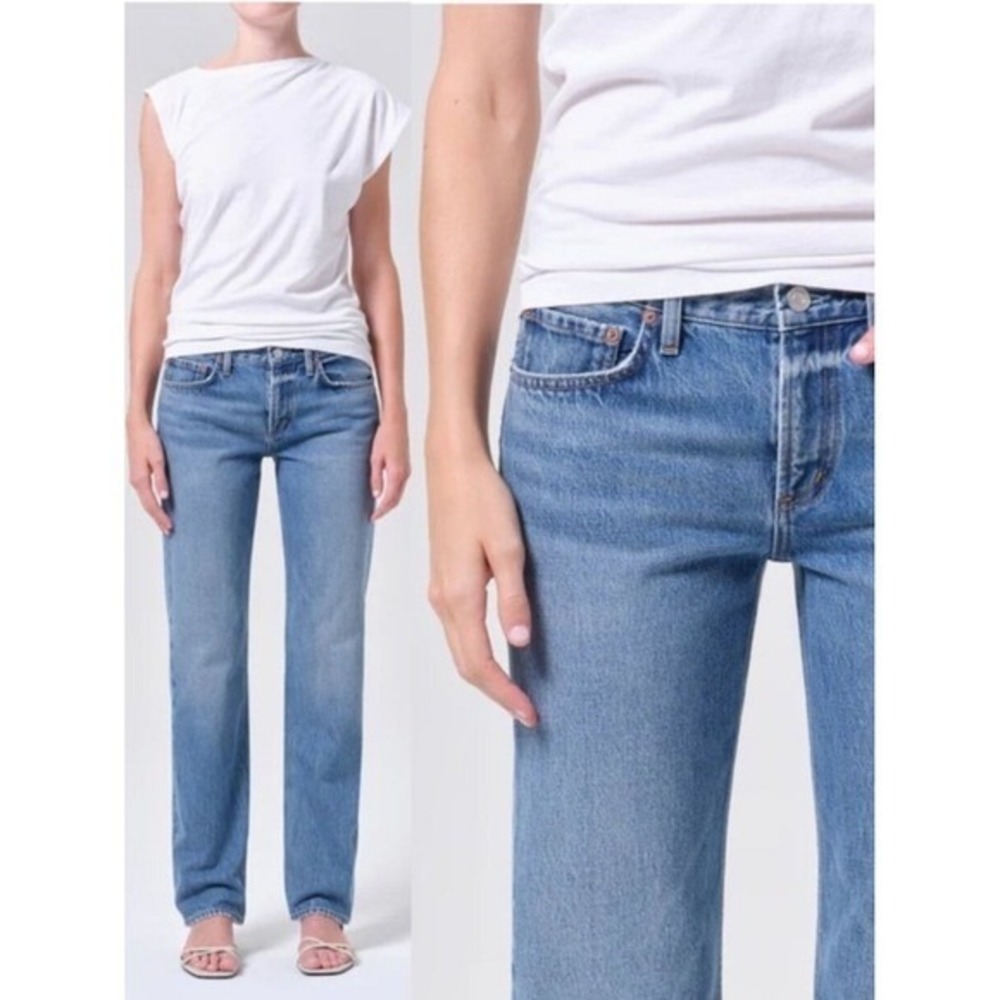 NWOT AGOLDE LOW RISE SLIM JEANS DOWNTOWN WASH SIZE 27